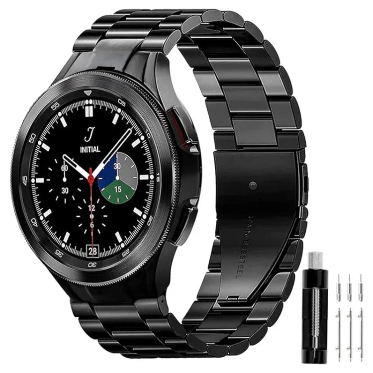 Bracelet de montre en métal à trois maillons en acier inoxydable, pour Samsung Galaxy Watch 6 / 5 / 4
