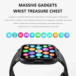 Montre connectée de sport DM60+ 1,83 pouce BT5.2, compatible avec les appels Bluetooth, le suivi du sommeil, de la glycémie, de l'oxygénation sanguine, de la température, de la fréquence cardiaque et de la pression artérielle.