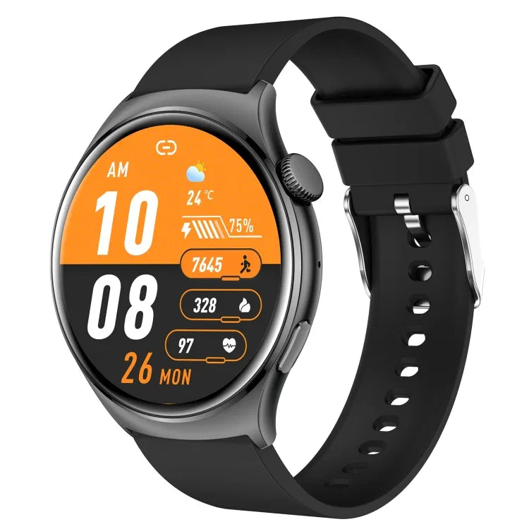 Montre connectée sport QX10 1,43 pouce BT5.2, suivi du sommeil, de la fréquence cardiaque, de l'oxygène sanguin et de la pression artérielle