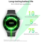 Montre connectée sport QX10 1,43 pouce BT5.2, suivi du sommeil, de la fréquence cardiaque, de l'oxygène sanguin et de la pression artérielle