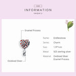 Accessoires de bracelet et collier DIY en argent sterling 925 avec perles cœur rouges