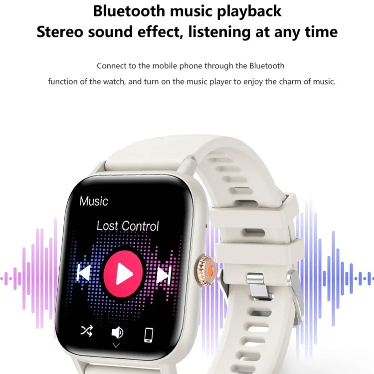 Montre connectée sport QS13 1,83 pouce BT5.2, compatible appels Bluetooth / suivi du sommeil, glycémie, saturation en oxygène, fréquence cardiaque et pression artérielle