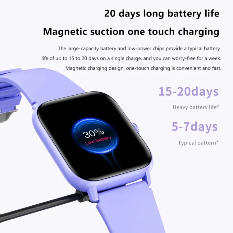 Montre connectée sport QS13 1,83 pouce BT5.2, compatible appels Bluetooth / suivi du sommeil, glycémie, saturation en oxygène, fréquence cardiaque et pression artérielle
