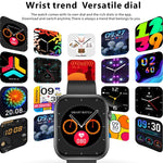 Montre connectée de sport QX7 Pro 2 pouces BT5.2, compatible avec les appels Bluetooth, le suivi du sommeil, de la glycémie, de l'oxygénation sanguine, de la température, de la fréquence cardiaque et de la pression artérielle.
