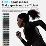 Montre connectée de sport QX7 Pro 2 pouces BT5.2, compatible avec les appels Bluetooth, le suivi du sommeil, de la glycémie, de l'oxygénation sanguine, de la température, de la fréquence cardiaque et de la pression artérielle.