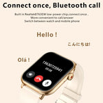 Montre connectée de sport QX9 1,96 pouce BT5.2, compatible avec les appels Bluetooth, le suivi du sommeil, la saturation en oxygène, la fréquence cardiaque et la pression artérielle.