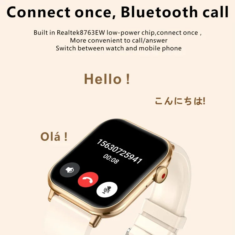 Montre connectée de sport QX9 1,96 pouce BT5.2, compatible avec les appels Bluetooth, le suivi du sommeil, la saturation en oxygène, la fréquence cardiaque et la pression artérielle.