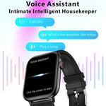 Montre connectée de sport QX9 1,96 pouce BT5.2, compatible avec les appels Bluetooth, le suivi du sommeil, la saturation en oxygène, la fréquence cardiaque et la pression artérielle.