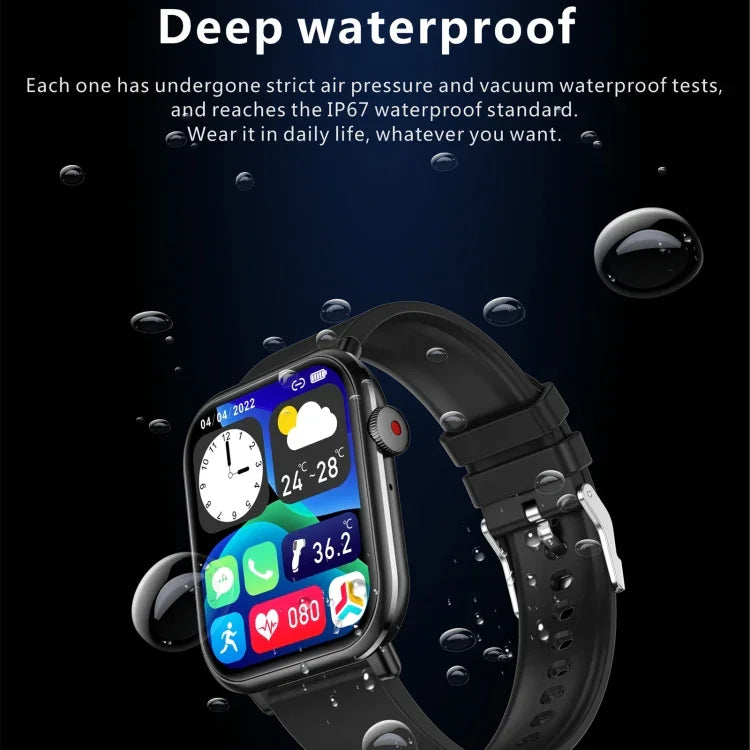 Montre connectée de sport QX9 1,96 pouce BT5.2, compatible avec les appels Bluetooth, le suivi du sommeil, la saturation en oxygène, la fréquence cardiaque et la pression artérielle.