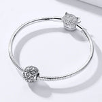 Perles texturées fleurs rétro en argent sterling S925, accessoires de bracelet collier DIY