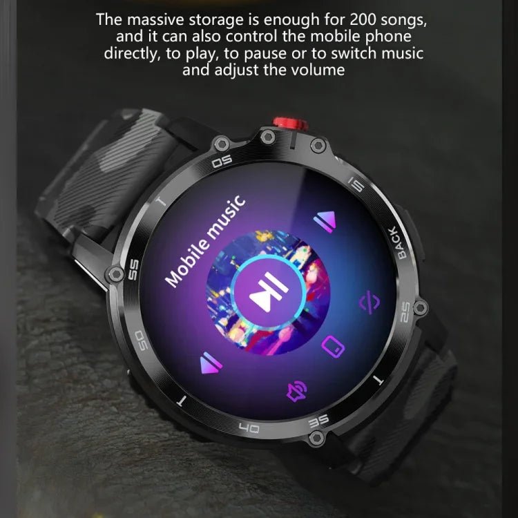 Montre connectée Bluetooth C22 avec écran rond de 1,6 pouce, prise en charge du suivi de la santé et 24 modes sportifs