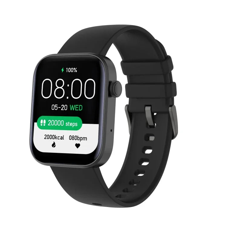 Montre connectée P43 avec écran TFT de 1,8 pouce, Bluetooth, prise en charge du suivi de la fréquence cardiaque et plus de 100 modes sportifs