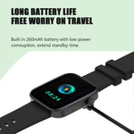 Montre connectée P43 avec écran TFT de 1,8 pouce, Bluetooth, prise en charge du suivi de la fréquence cardiaque et plus de 100 modes sportifs