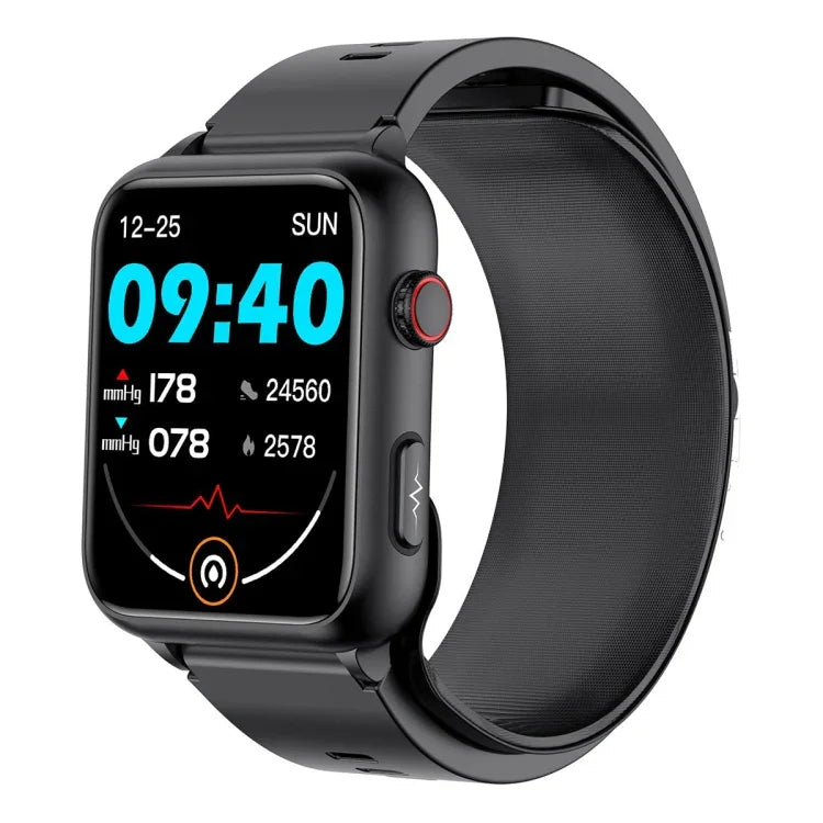 Montre connectée TK63 avec écran couleur de 1,91 pouce, pompe à air, surveillance de la pression artérielle et ECG.