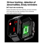 Montre connectée TK63 avec écran couleur de 1,91 pouce, pompe à air, surveillance de la pression artérielle et ECG.