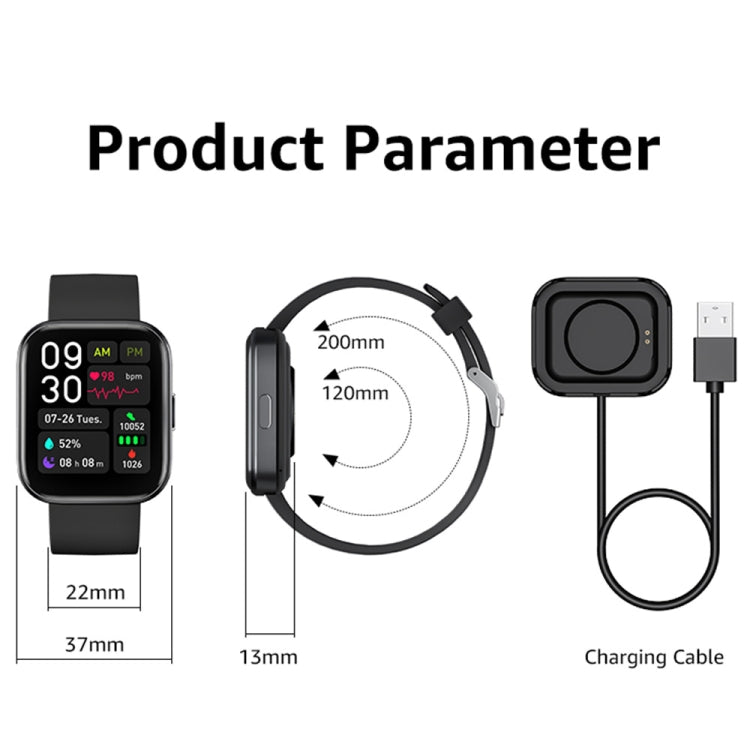GS6 1.69 inch Runmefit  Pressure MET BT Call Smart Watch, Heart Rate / Blood Pressure / Body Temperature