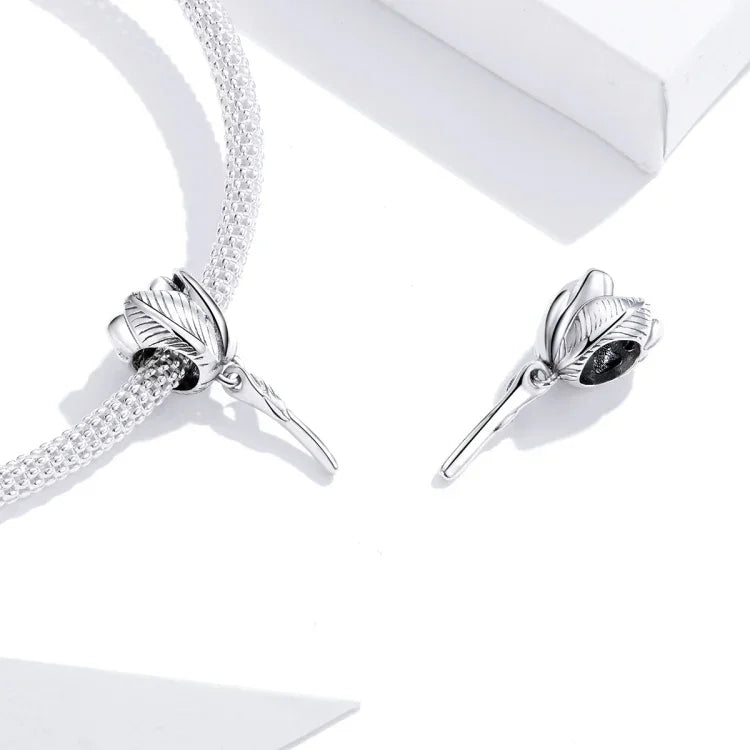 Perles de tulipe en argent sterling S925 pour bracelet et collier DIY