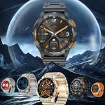 Montre connectée AK59 avec écran rond AMLOED de 1,43 pouce et bracelet en acier