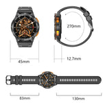 Montre connectée AK59 avec écran rond AMLOED de 1,43 pouce et bracelet en acier
