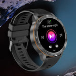 Montre connectée AK59 avec écran rond AMLOED de 1,43 pouce et bracelet en acier