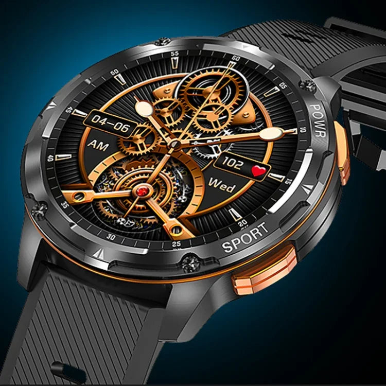 Montre connectée AK59 avec écran rond AMLOED de 1,43 pouce et bracelet en acier