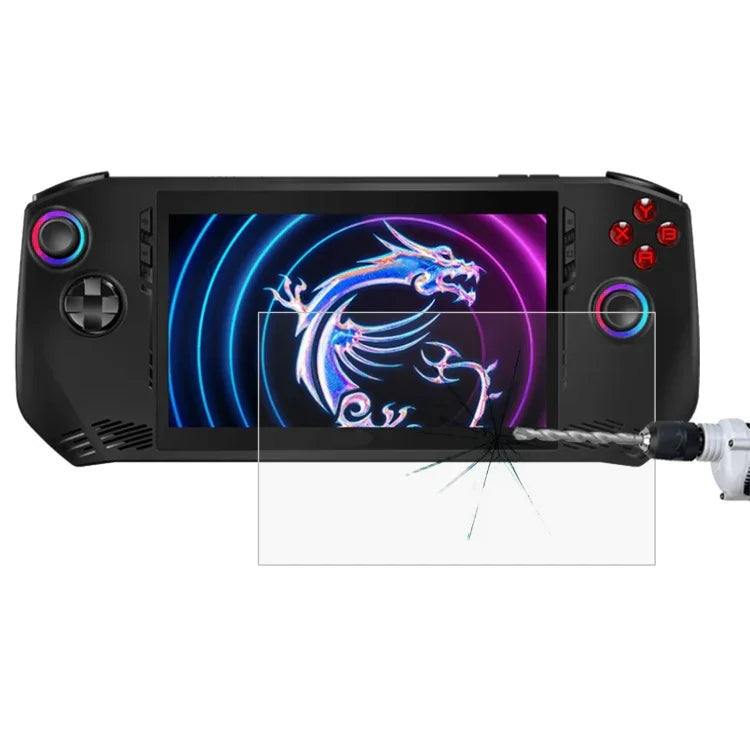 Film de protection en verre trempé anti-explosion 9H 0,3 mm, pour consoles de jeux MSI Claw 8 AI+ et MSI Claw 7 pouces