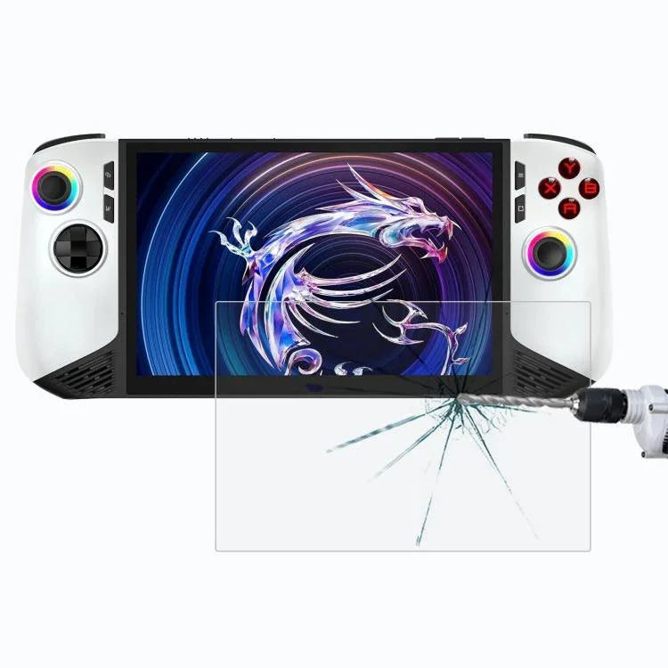 Film de protection en verre trempé anti-explosion 9H 0,3 mm, pour consoles de jeux MSI Claw 8 AI+ et MSI Claw 7 pouces
