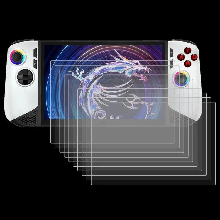 25 films de protection en verre trempé anti-explosion 9H 0,3 mm, pour consoles de jeux MSI Claw 8 AI+ et MSI Claw 7 pouces