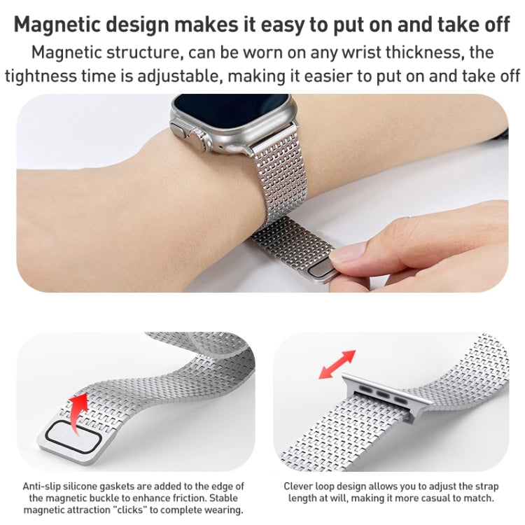 Bracelet de montre en acier inoxydable à boucle milanaise magnétique, pour Apple Watch SE 40mm, pour Apple Watch SE 44mm, pour Apple Watch Series 6 40mm, pour Apple Watch Series 6 44mm, pour Apple Watch Series 5 44mm, pour Apple Watch Series 5 40mm...