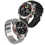 Montre connectée ELF3 avec écran rond TFT de 1,39 pouce, bracelet en silicone et prise en charge de la surveillance de l'oxygène sanguin