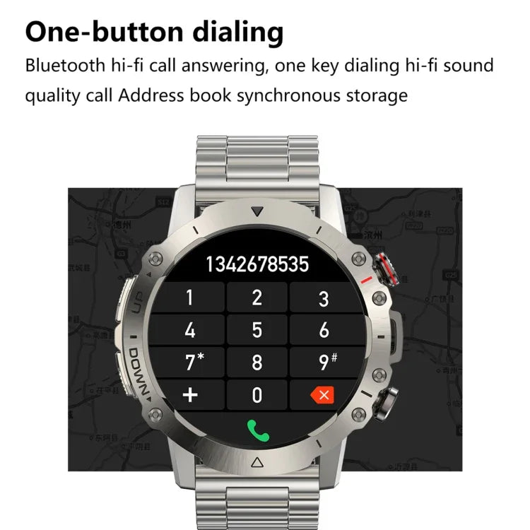 Montre connectée ELF3 avec écran rond TFT de 1,39 pouce, bracelet en silicone et prise en charge de la surveillance de l'oxygène sanguin