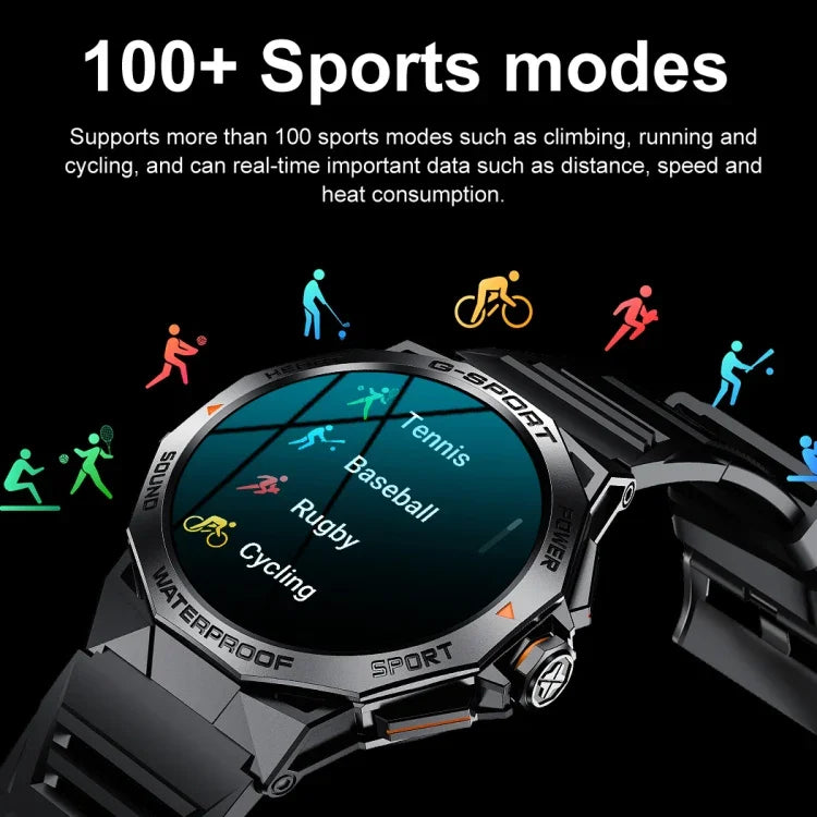 Montre connectée K62 avec écran rond AMOLED de 1,43 pouce, compatible avec les appels Bluetooth