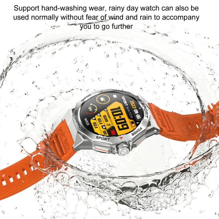 Montre connectée K62 avec écran rond AMOLED de 1,43 pouce, compatible avec les appels Bluetooth
