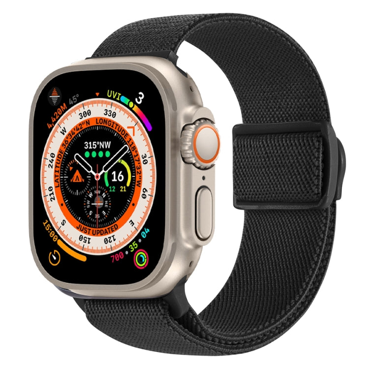 Bracelet de montre en nylon à boucle pression texture fibre de carbone, pour Apple Watch SE 2023 40mm, pour Apple Watch Ultra 2 49mm, pour Apple Watch Series 9 45mm