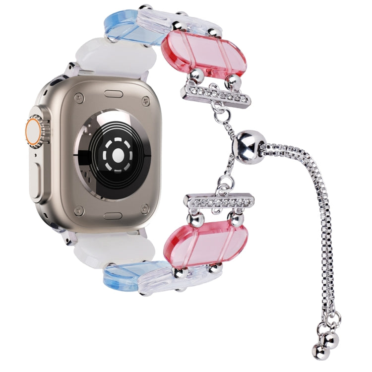 Bracelet de montre chaîne rétractable en résine, pour Apple Watch Ultra 2 49mm, pour Apple Watch Series 9 45mm