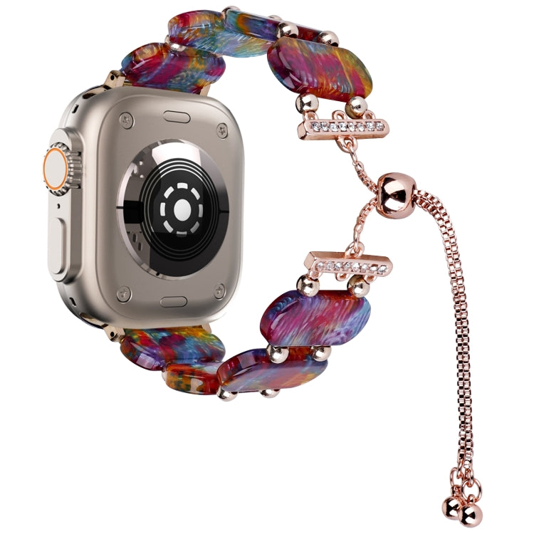 Bracelet de montre chaîne rétractable en résine, pour Apple Watch Series 9 41mm, pour Apple Watch Ultra 49mm
