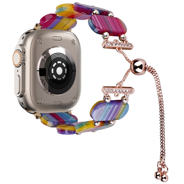 Bracelet de montre chaîne rétractable en résine, pour Apple Watch Series 9 41mm, pour Apple Watch Ultra 49mm