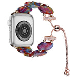 Bracelet de montre chaîne rétractable en résine, pour Apple Watch Series 7 41mm, pour Apple Watch Series 7 45mm