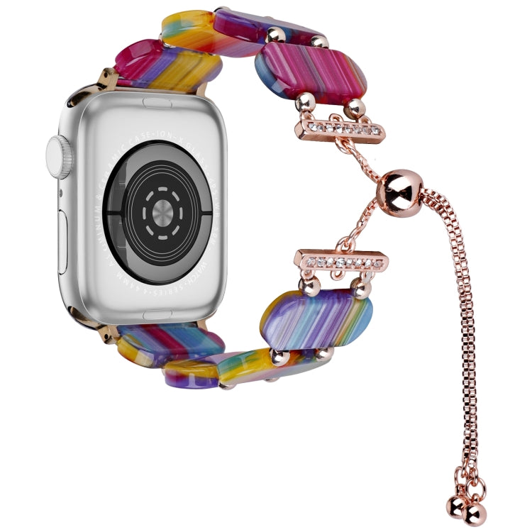 Bracelet de montre chaîne rétractable en résine, pour Apple Watch Series 6 40mm, pour Apple Watch Series 6 44mm