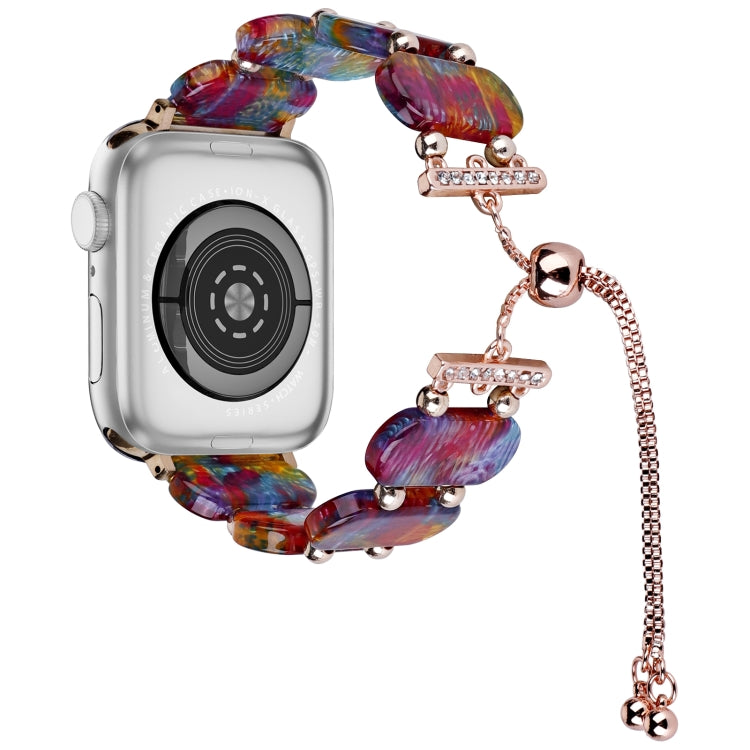 Bracelet de montre à chaîne rétractable en résine, pour Apple Watch 42mm, pour Apple Watch 38mm