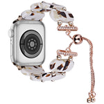 Bracelet de montre à chaîne rétractable en résine, pour Apple Watch 42mm, pour Apple Watch 38mm