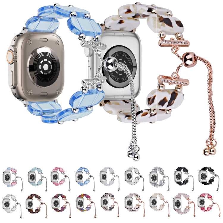 Bracelet de montre à chaîne rétractable en résine, pour Apple Watch 42mm, pour Apple Watch 38mm