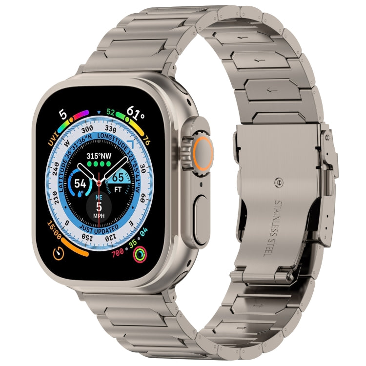 I-Shaped Titanium Metal Watch Band, For Apple Watch SE 2023 44mm, For Apple Watch SE 2023 40mm, For Apple Watch Ultra 2 49mm, For Apple Watch Series 9 45mm, For Apple Watch Series 9 41mm, For Apple Watch Ultra 49mm, For Apple Watch Series 8 41mm       ...