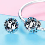 Accessoires de bracelet de maison pingouin en argent sterling S925 avec perles de diamant