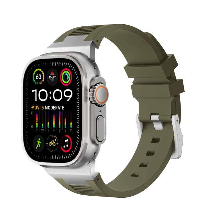 Bracelet de montre en silicone liquide Loners, pour Apple Watch SE 2023 44 mm, pour Apple Watch Ultra 2 49 mm, pour Apple Watch Series 9 45 mm
