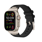 Bracelet de montre en silicone liquide Loners, pour Apple Watch Ultra 49mm, pour Apple Watch Series 8 45mm, pour Apple Watch SE 2022 44mm