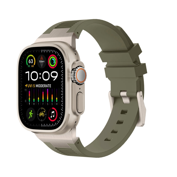 Bracelet de montre en silicone liquide Loners, pour Apple Watch Ultra 49mm, pour Apple Watch Series 8 45mm, pour Apple Watch SE 2022 44mm