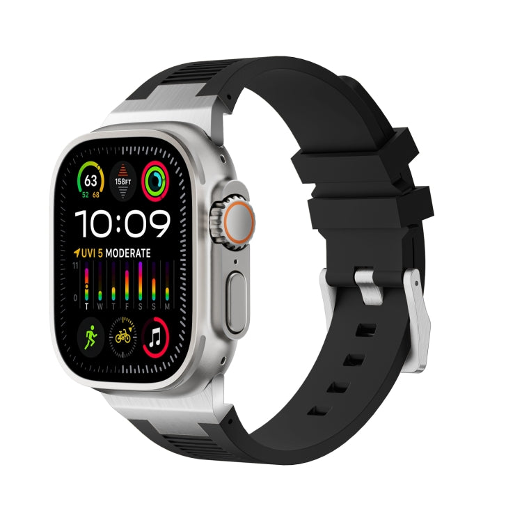 Bracelet de montre en silicone liquide Loners, pour Apple Watch Ultra 49mm, pour Apple Watch Series 8 45mm, pour Apple Watch SE 2022 44mm