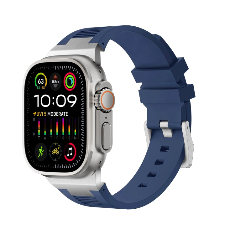 Bracelet de montre en silicone liquide Loners, pour Apple Watch Ultra 49mm, pour Apple Watch Series 8 45mm, pour Apple Watch SE 2022 44mm