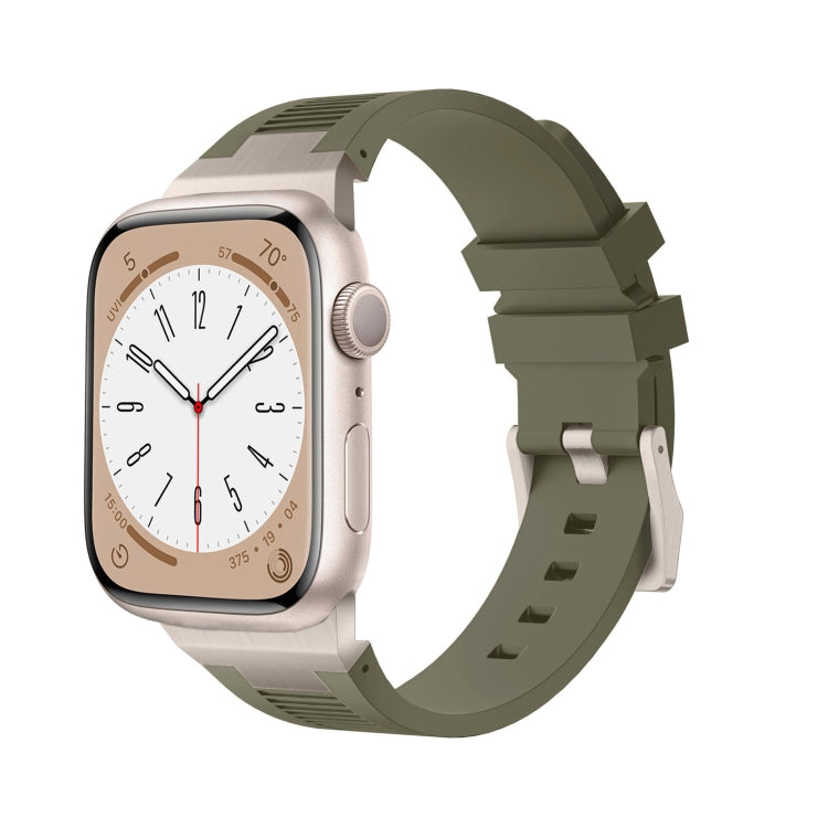 Bracelet de montre en silicone liquide Loners, pour Apple Watch Series 7 45mm, pour Apple Watch SE 44mm, pour Apple Watch Series 6 44mm